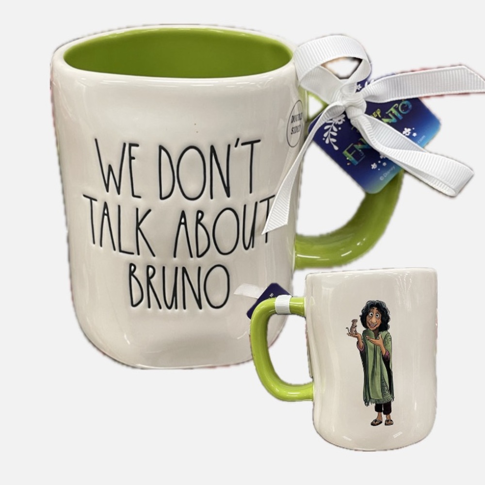 NWT Rae Dunn Disney Double-Sided Encanto Mug - “We Don’t Talk About Bruno” 💚